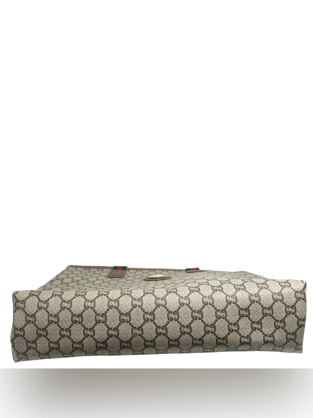 Gucci Plus GG Supreme Web Canvas & Green Red Sherry Line Zippered Tote Bag - Picture 8 of 16